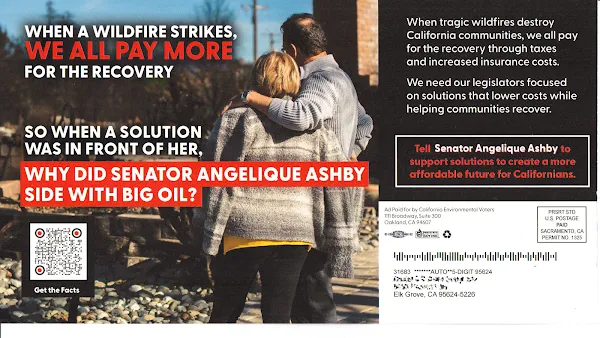 Issue mailer targets Ashby - 'Why Did Senator Angelique Ashby Side With Big Oil?'